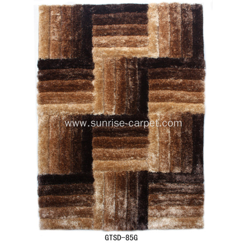 Elastic&Silk Shaggy Carpet with Design